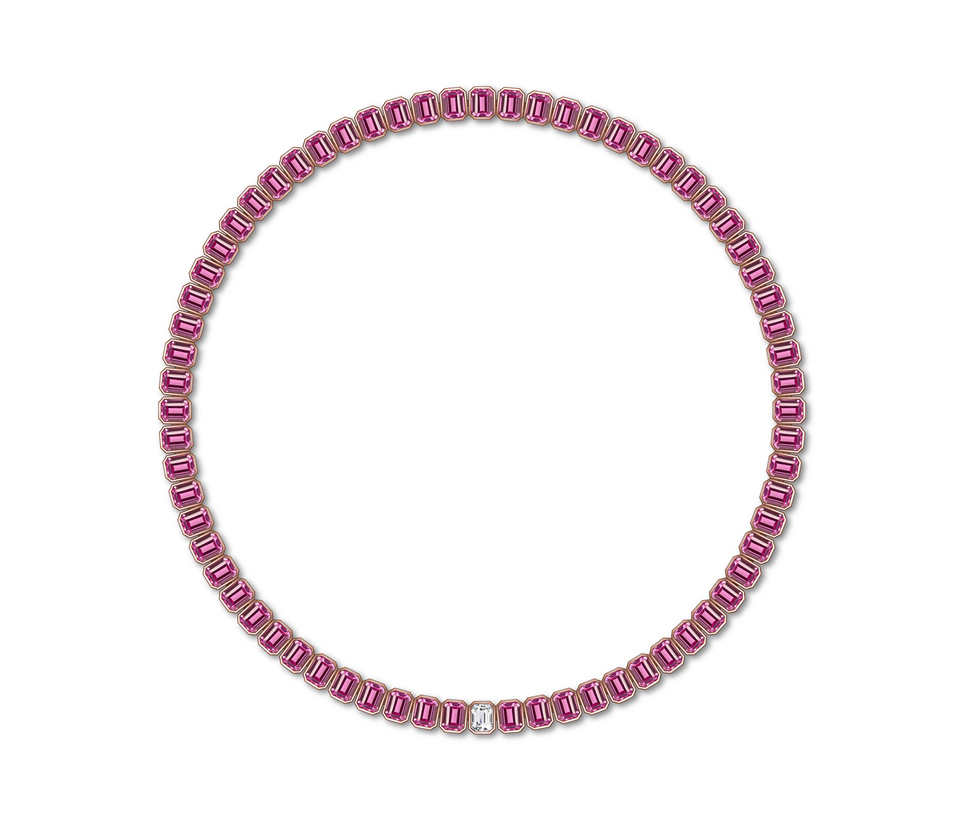 Prism Sapphire Tennis Necklace — Oliver Smith Jeweler